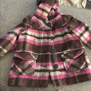 Wool Pea coat with hood